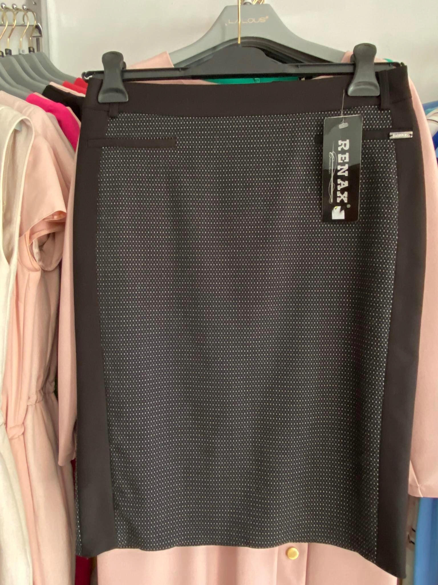 Sukně Černá s šedou Polská Výroba velikost 40