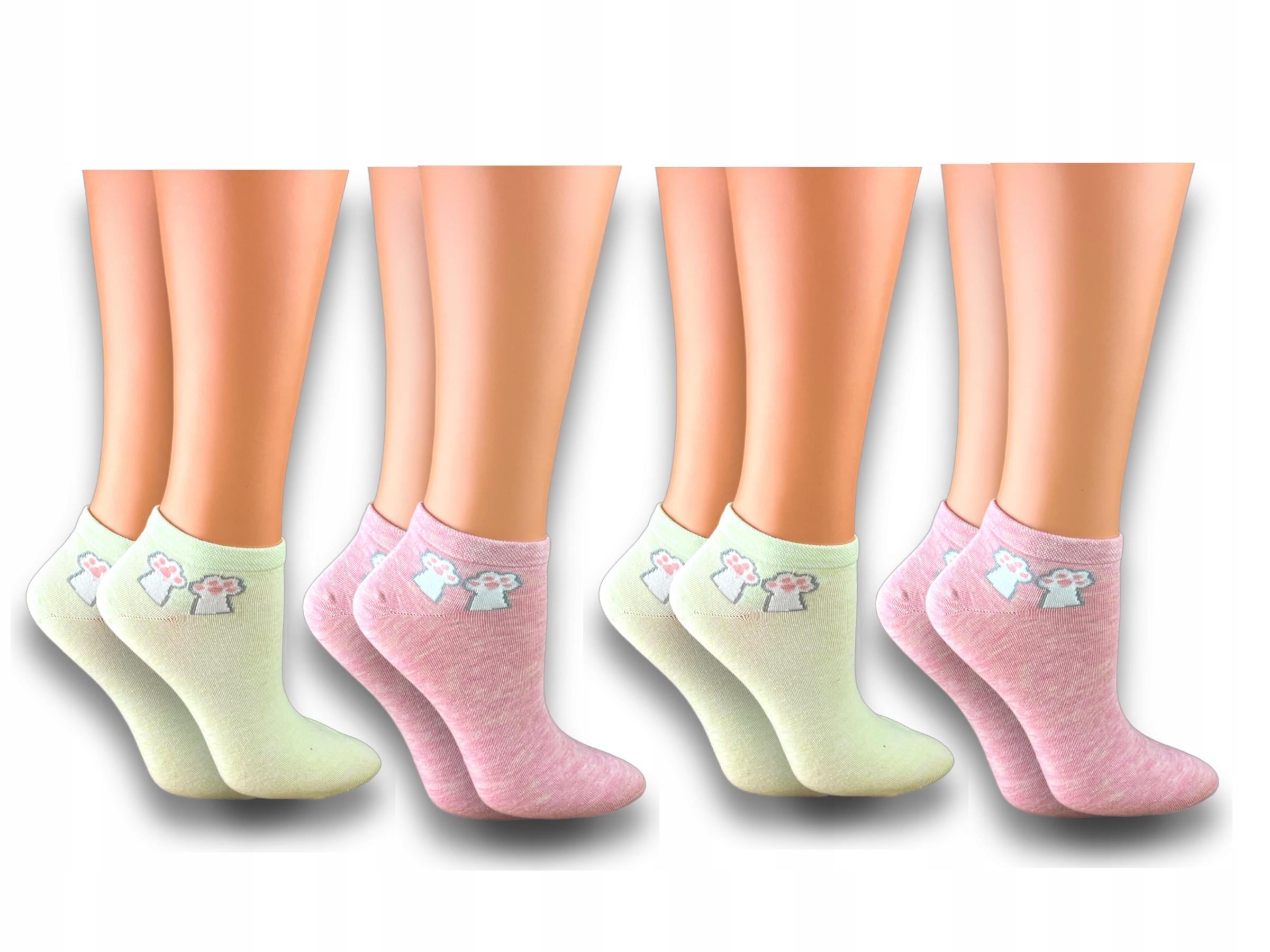 SKARPETKI BAWEŁNIANE DZIECIĘCE STOPKI 4 PARY