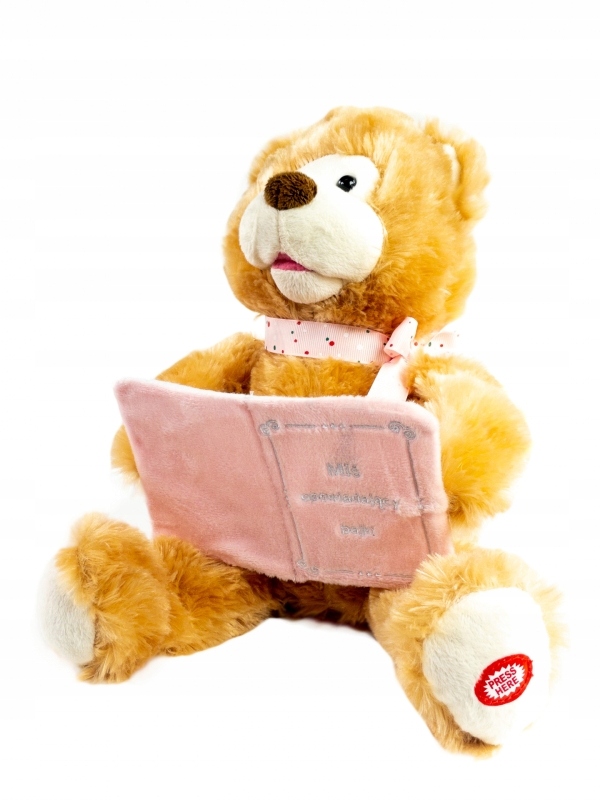 INTERAKTYWNY MIŚ MÓWI OPOWIADA BAJKI BAJECZKA RÓŻOWY