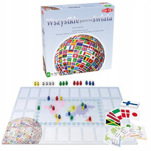 Wszystkie Państwa Świata Gra Logiczna Planszówka Rodzinna Gra Tactic