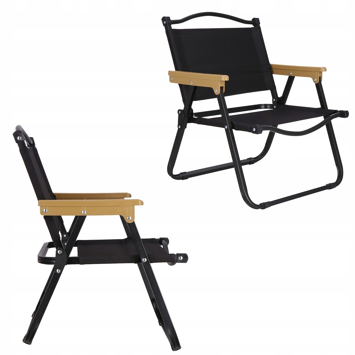 ZESTAW 2szt KRZESŁA WĘDKARSKIE SKŁADANE KRZESEŁKO TURYSTYCZNE KEMPINGOWE Stan opakowania oryginalne