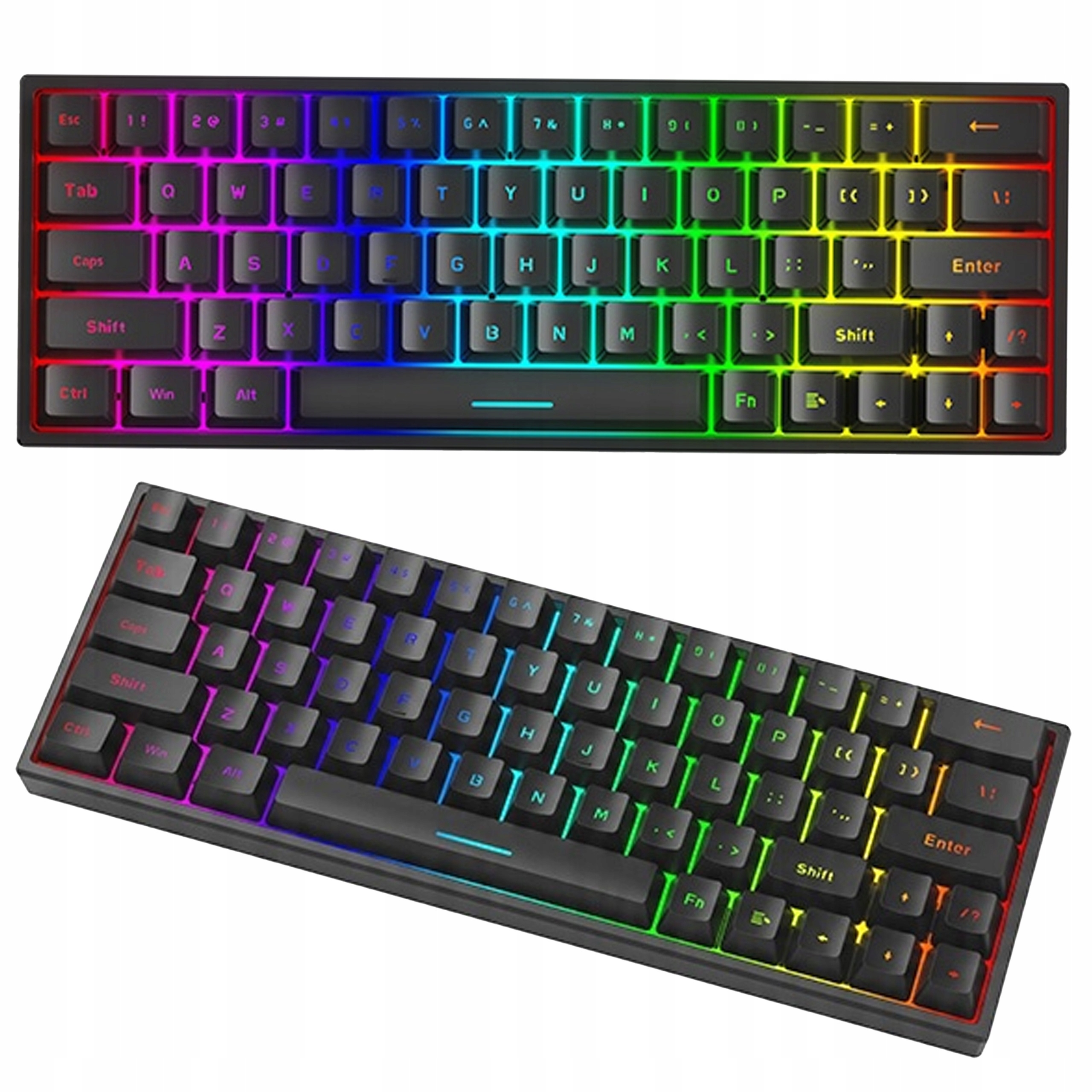 Klawiatura mechaniczna Marvo Shogo 63W czarna bezprzewodowa hotswap Rgb Bt