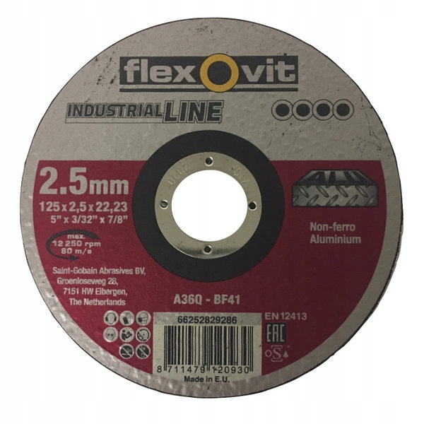 

Tarcza Do Cięcia Aluminium Alu 125x2,5 Flexovit