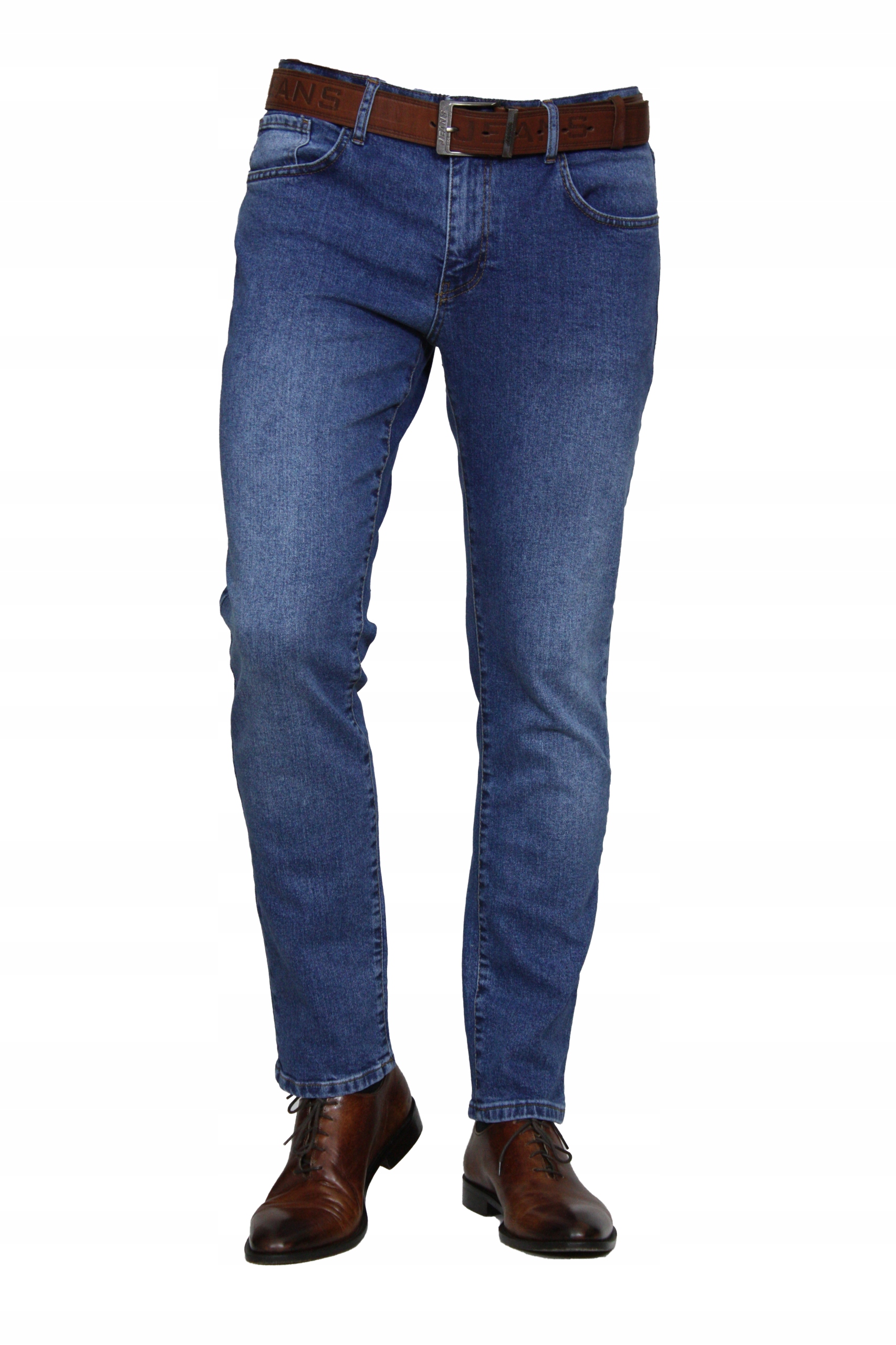 Pánské Kalhoty Crw Jeans klasické (modré) W34 L30 s obvodem pasu 90-92 cm