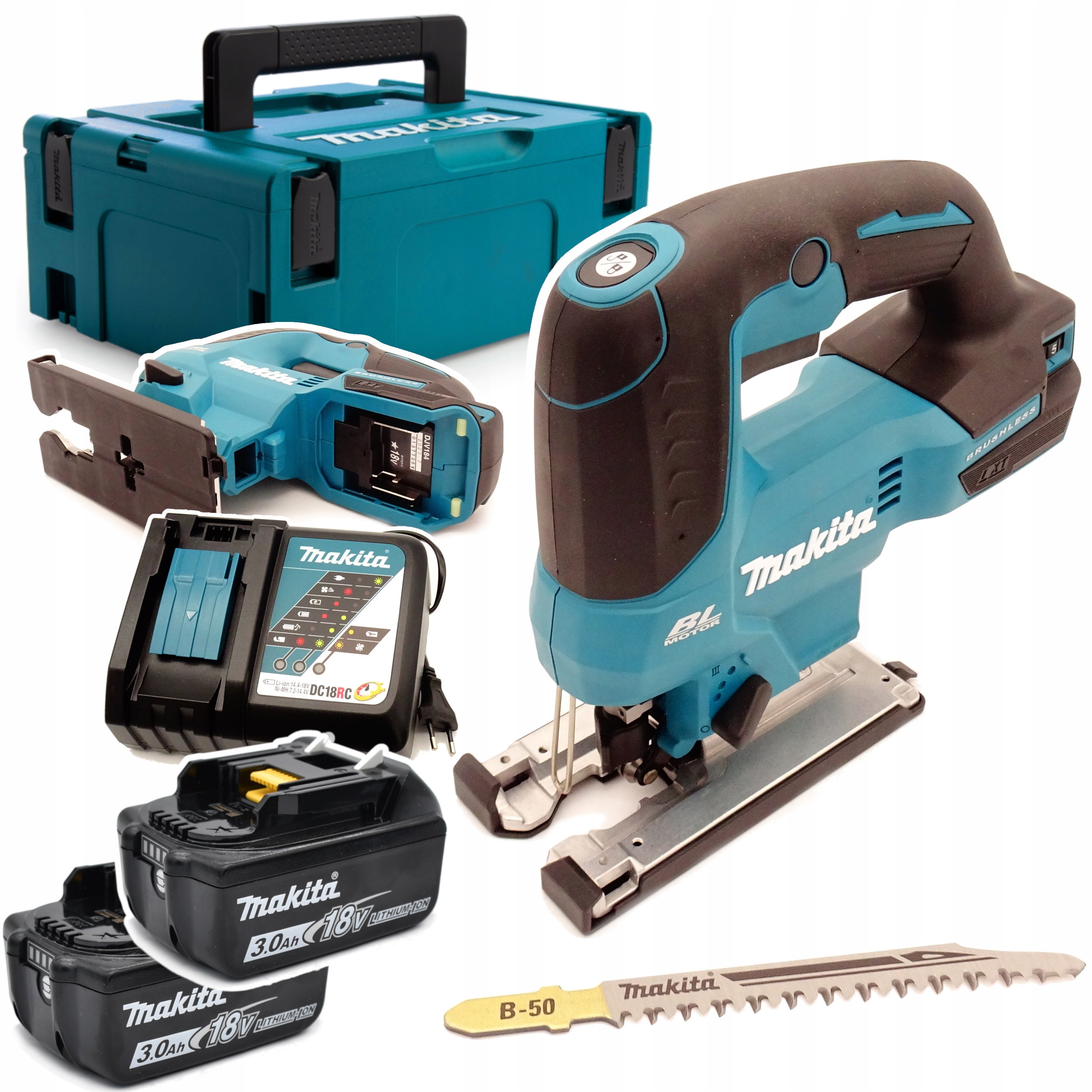 Makita DJV184RFJ Wyrzynarka Akumulatorowa 135mm 18V Lxt Zestaw 2x3Ah