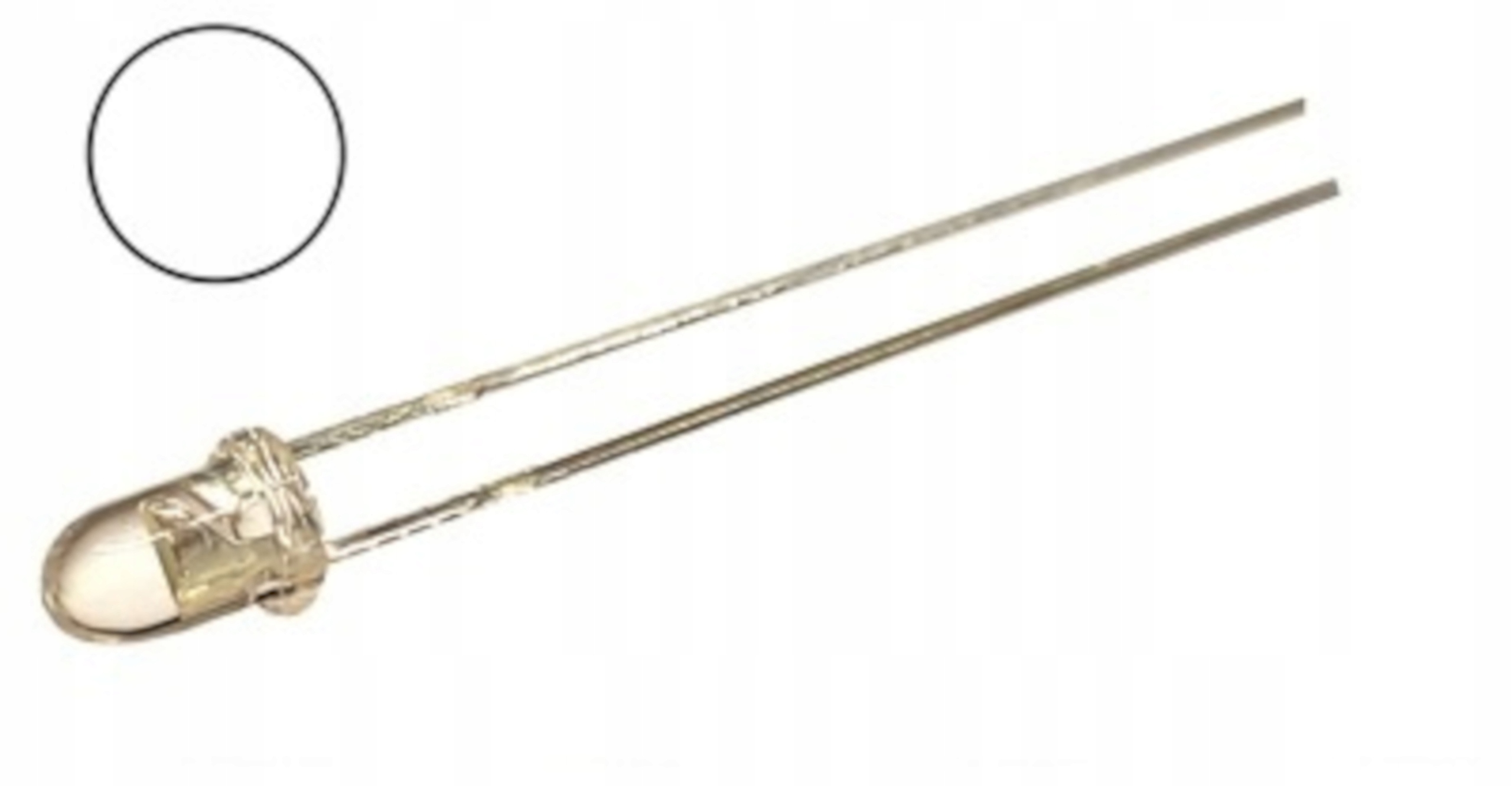 Dioda Biała 3MM 12V Led Wbudowany Rezystor 3 MM