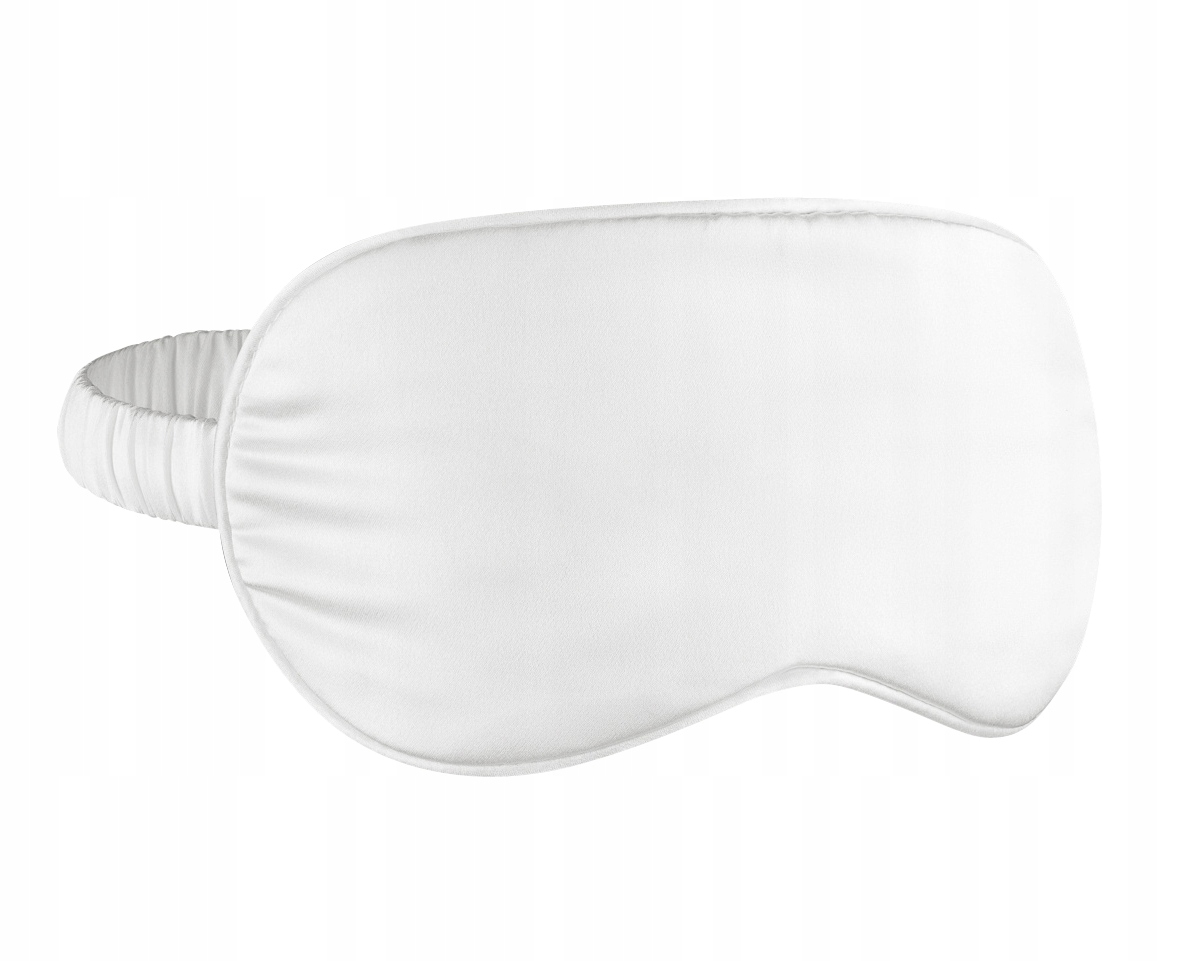 100% hedvábná maska na oči Malbery pro spaní Ivory Bílá