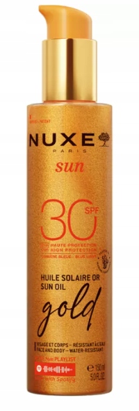 Nuxe Sun gold Olejek do opalania z drobinkami 30 Spf 150 ml