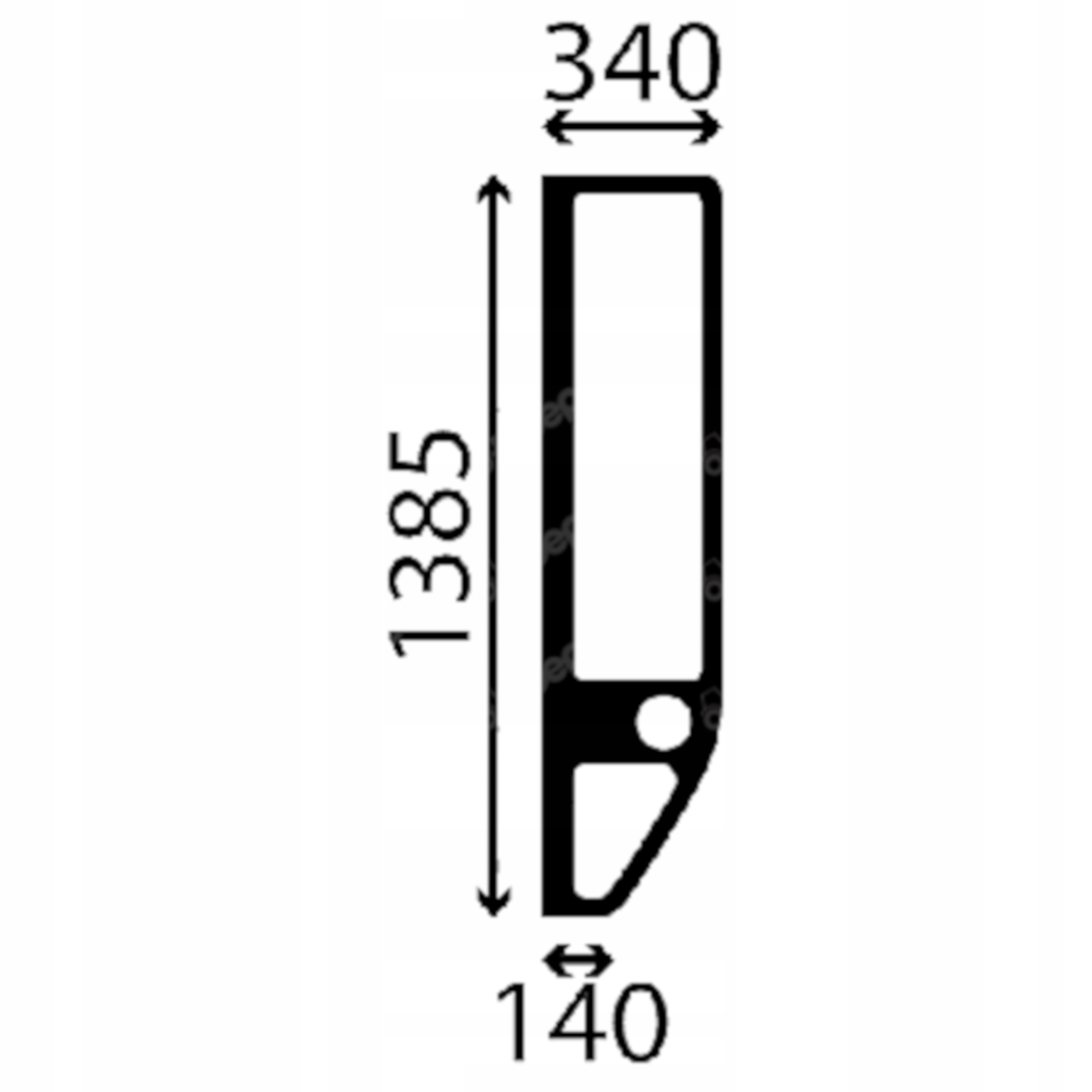 sklo Takeuchi boční levé 3786-01400