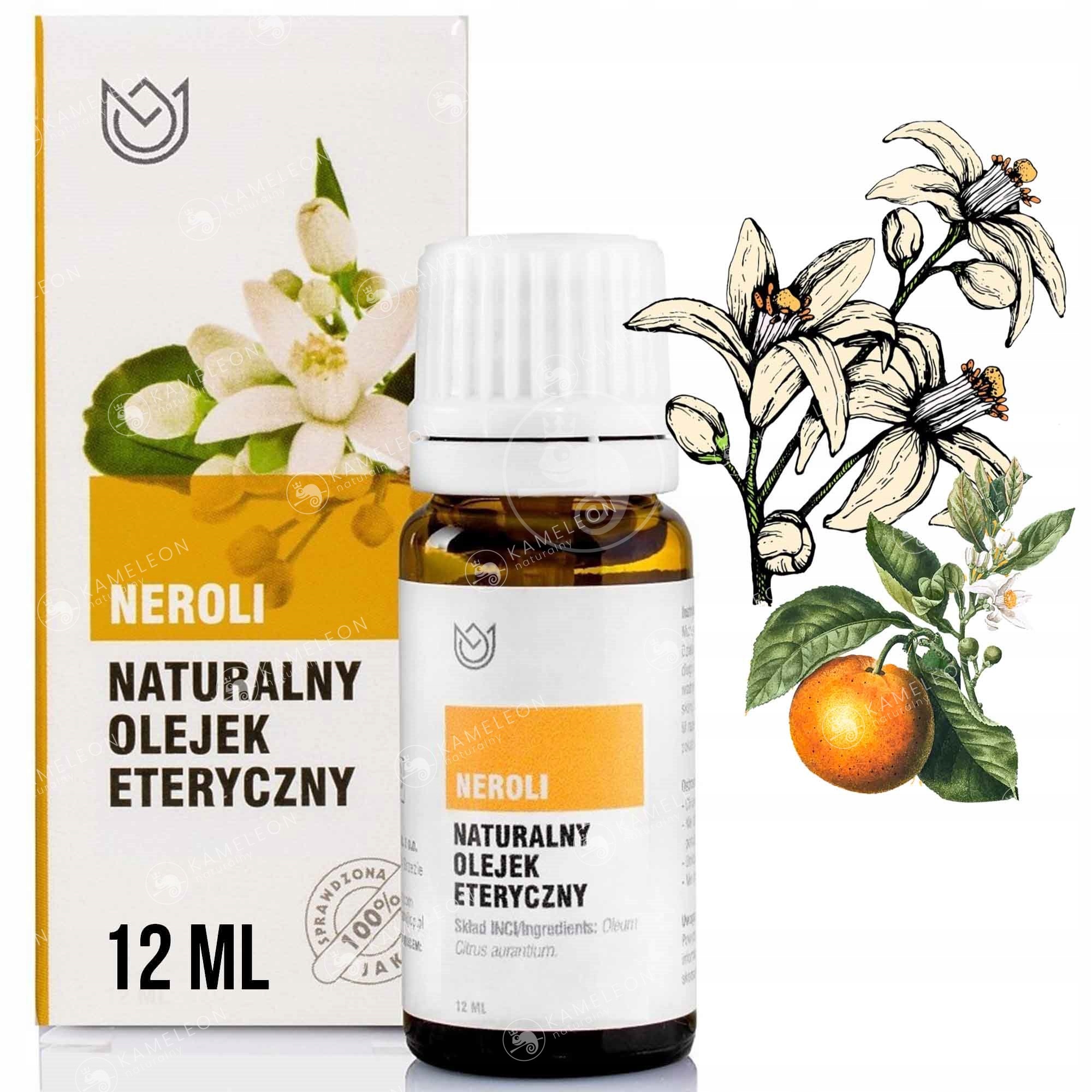 

Naturalny Olejek Eteryczny Neroli kwiat.cytrus12ml