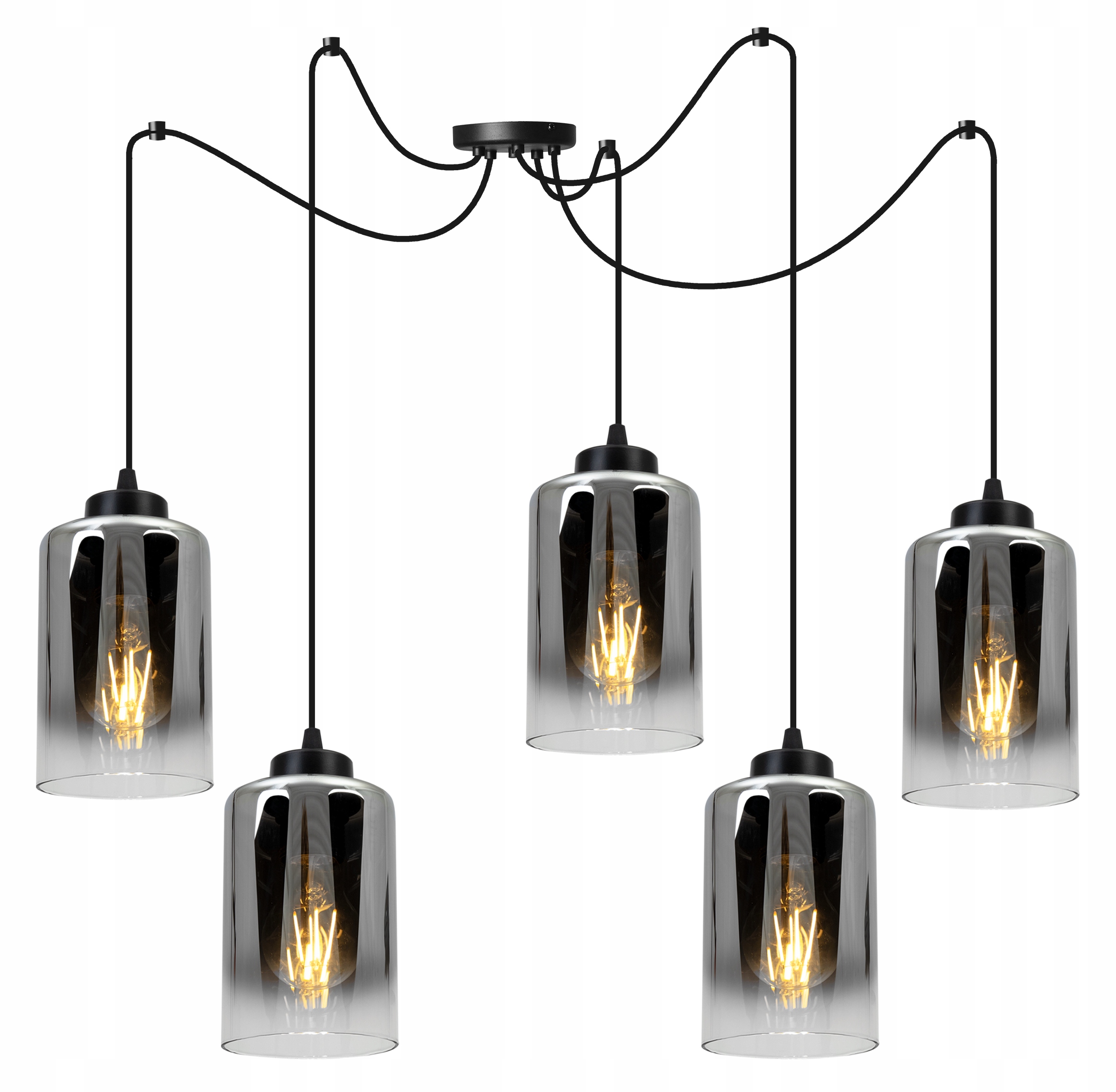 

Lampa Wisząca Pająk Szklany Klosz Led