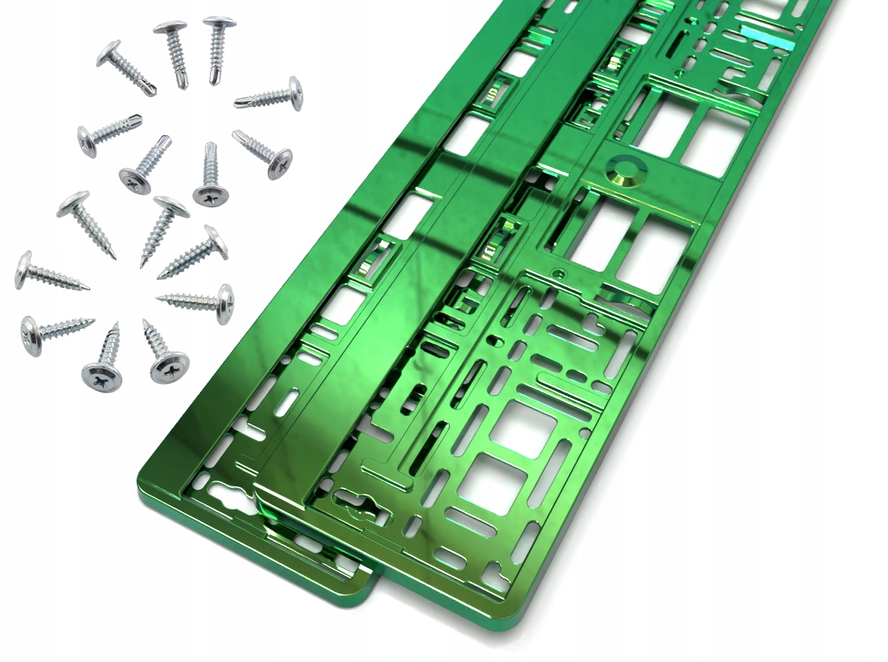 

2 X Ramka Pod Tablice Rejestracyjne Zielona