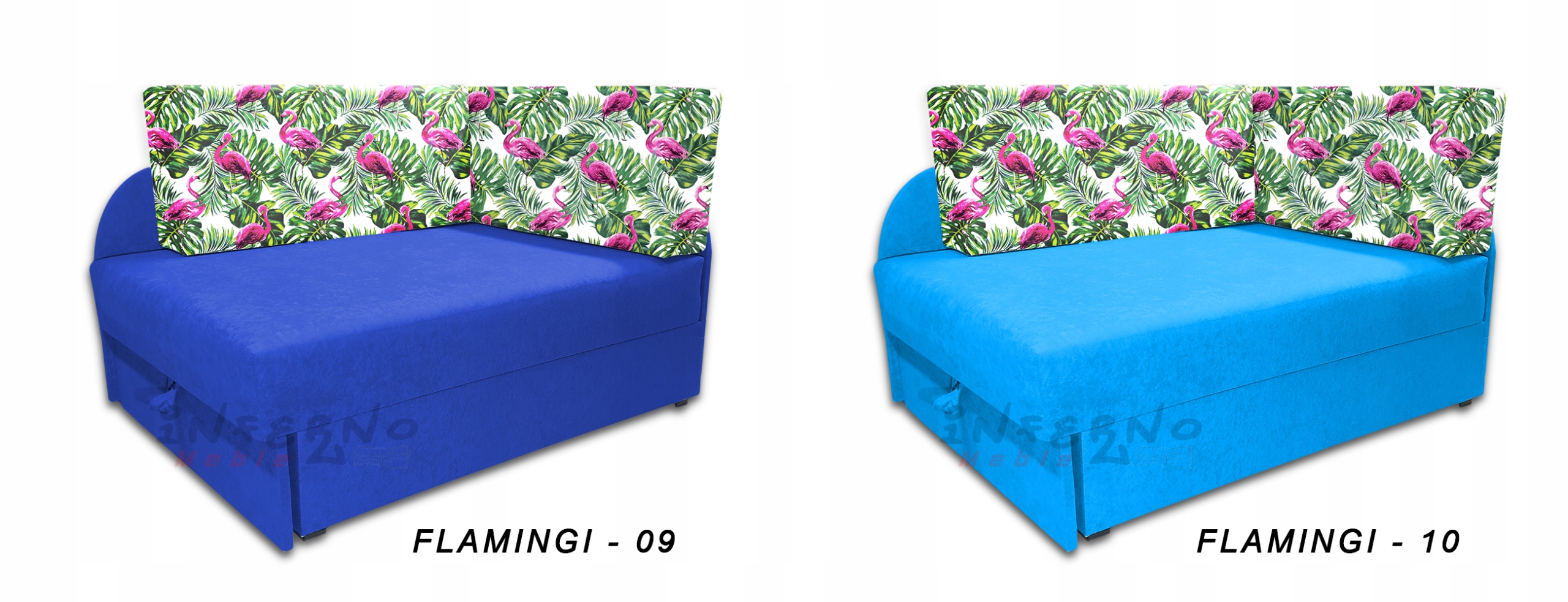 Rozkładana sofa dziecięca, łóżko dla dziecka Długość mebla 172 cm