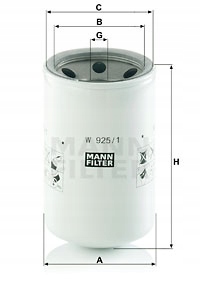 925/1 - Фільтр, гідравліка управління MANN-FILTER W9251 JO