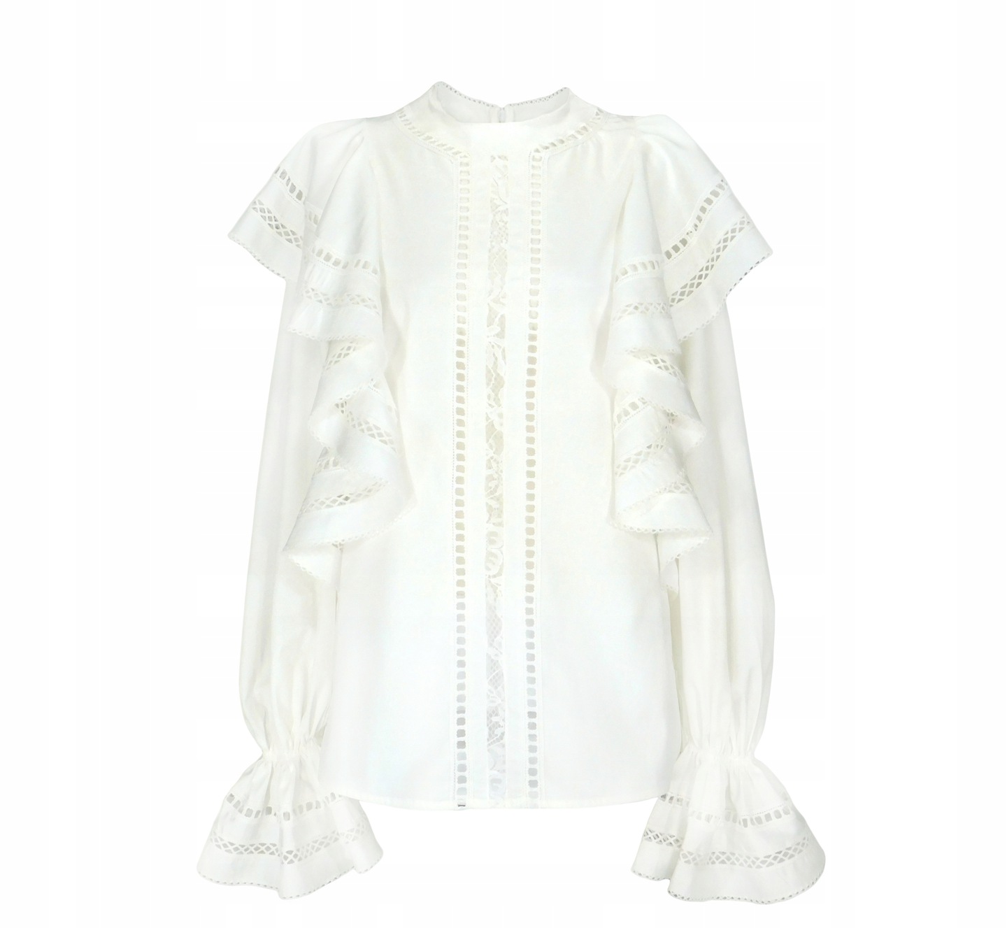 

Ekskluzywna Bluzka Boho Falbany Koronka AŻUR_44