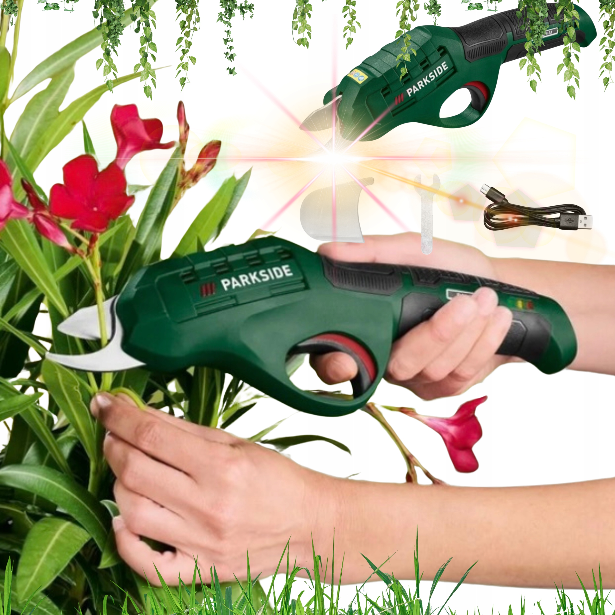 Akumulátorové Záhradné Nožnice Na Konáre A Kríky, Bezdrôtové!