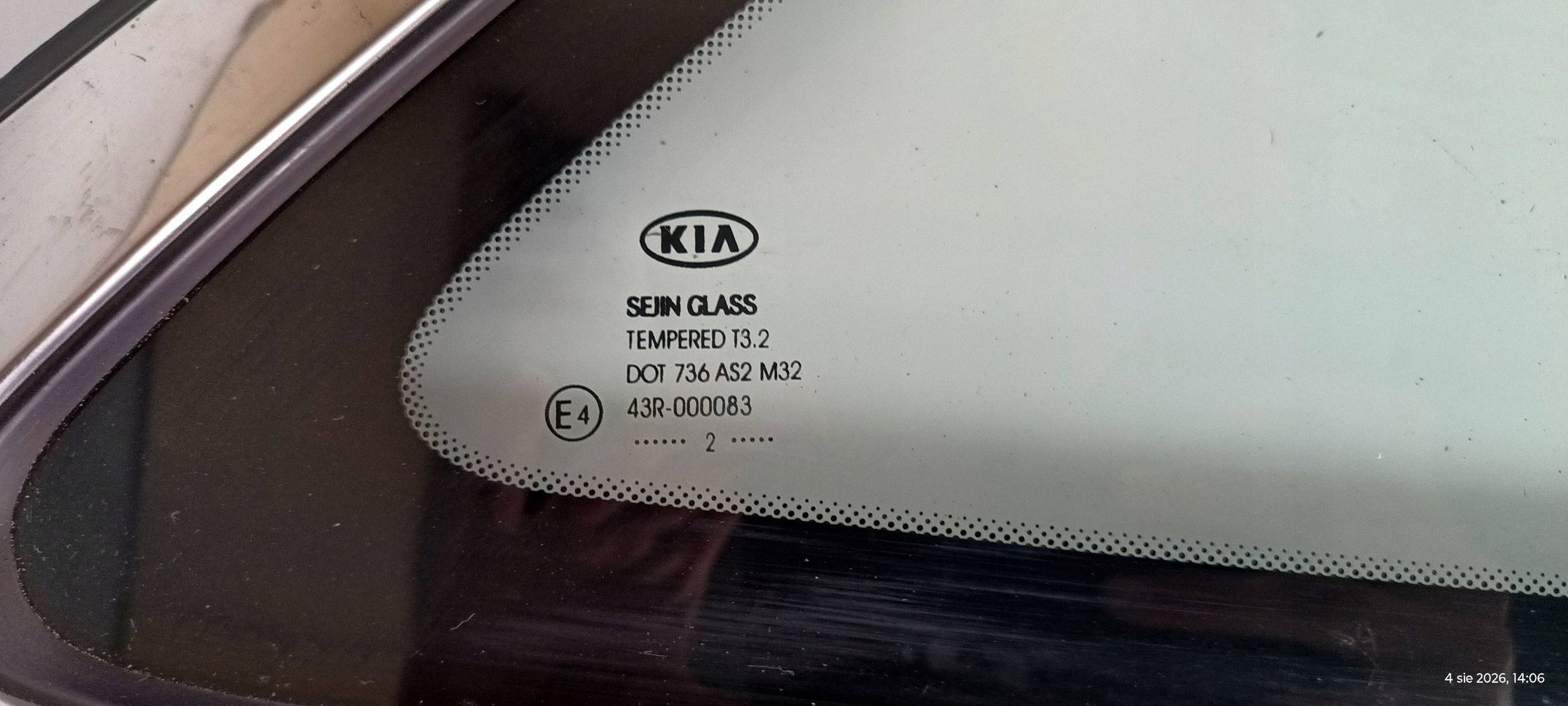 KIA CEED II KOMBI FENSTER Karoserie rechts heck 2012