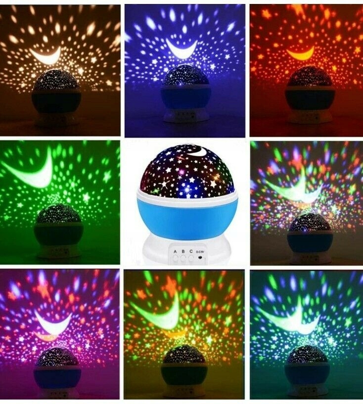 PROJEKTOR GWIAZD KSIĘŻYCA NIEBA OBROTOWY LAMPKA NOCNA RZUTNIK DLA DZIECKA Marka Retoo