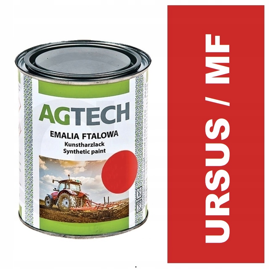 FARBA CZERWONA LAKIER URSUS C-330 C-360 MF maska błotniki AGTECH 0,8l