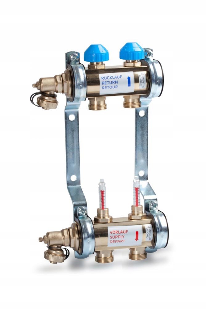 Rozdeľovač podlahového vykurovania 2 obvody Watts 1“