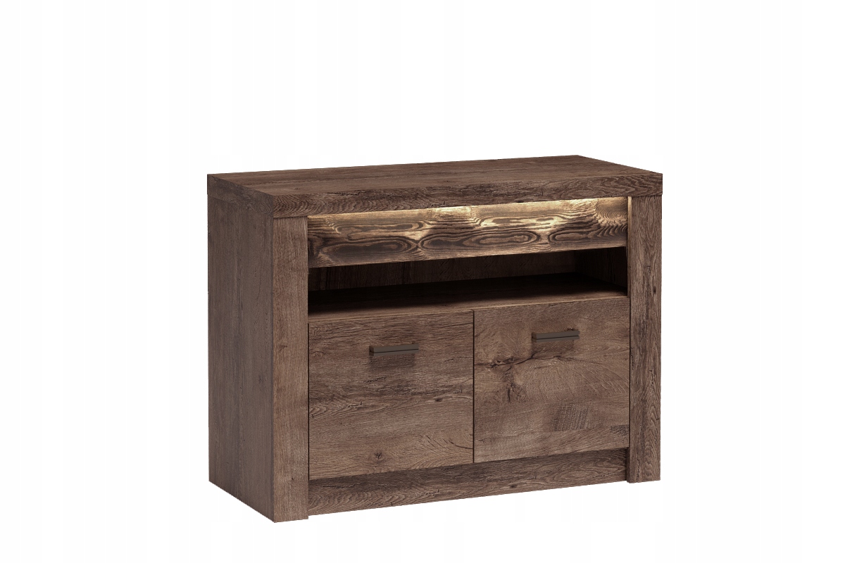 Klasická malá Rtv komoda Velaro 96 cm Obývací pokoj Kancelář Police Jasan Tmavý