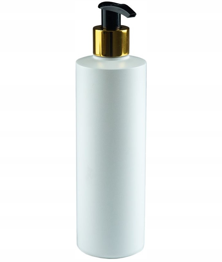 Butelka 300ml z pompką, HDPE, 24/410, biel