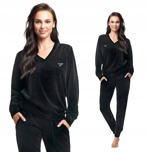 

Dresy welurowe Luna 306 Komplet- black #XL