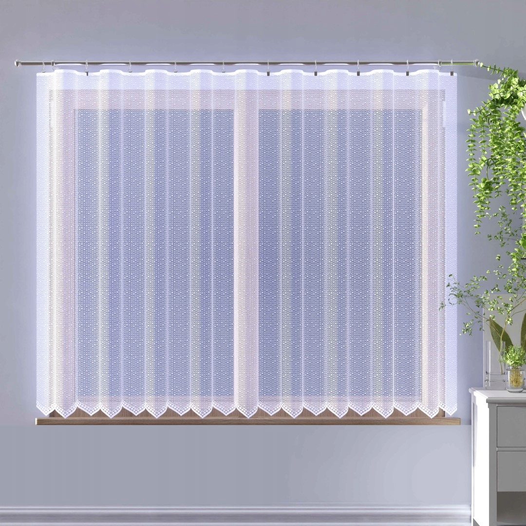 Mg Záclona jemný déšť 680/9 Bílá 350x180 cm Hotová S Páskou M