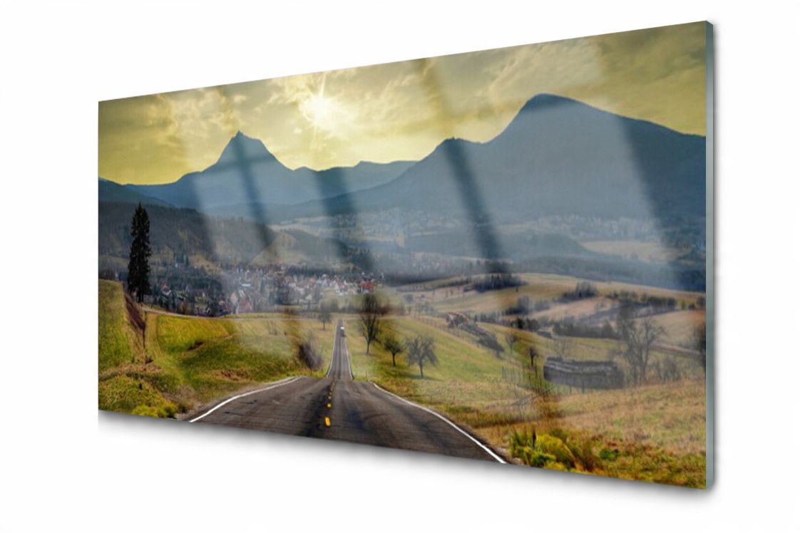 

Panel szklany Płytka Droga Góra 120x60 + Klej
