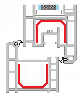 10m+Klej Uszczelki do okna okien KAL-8 ALUPLAST Marka Diamond