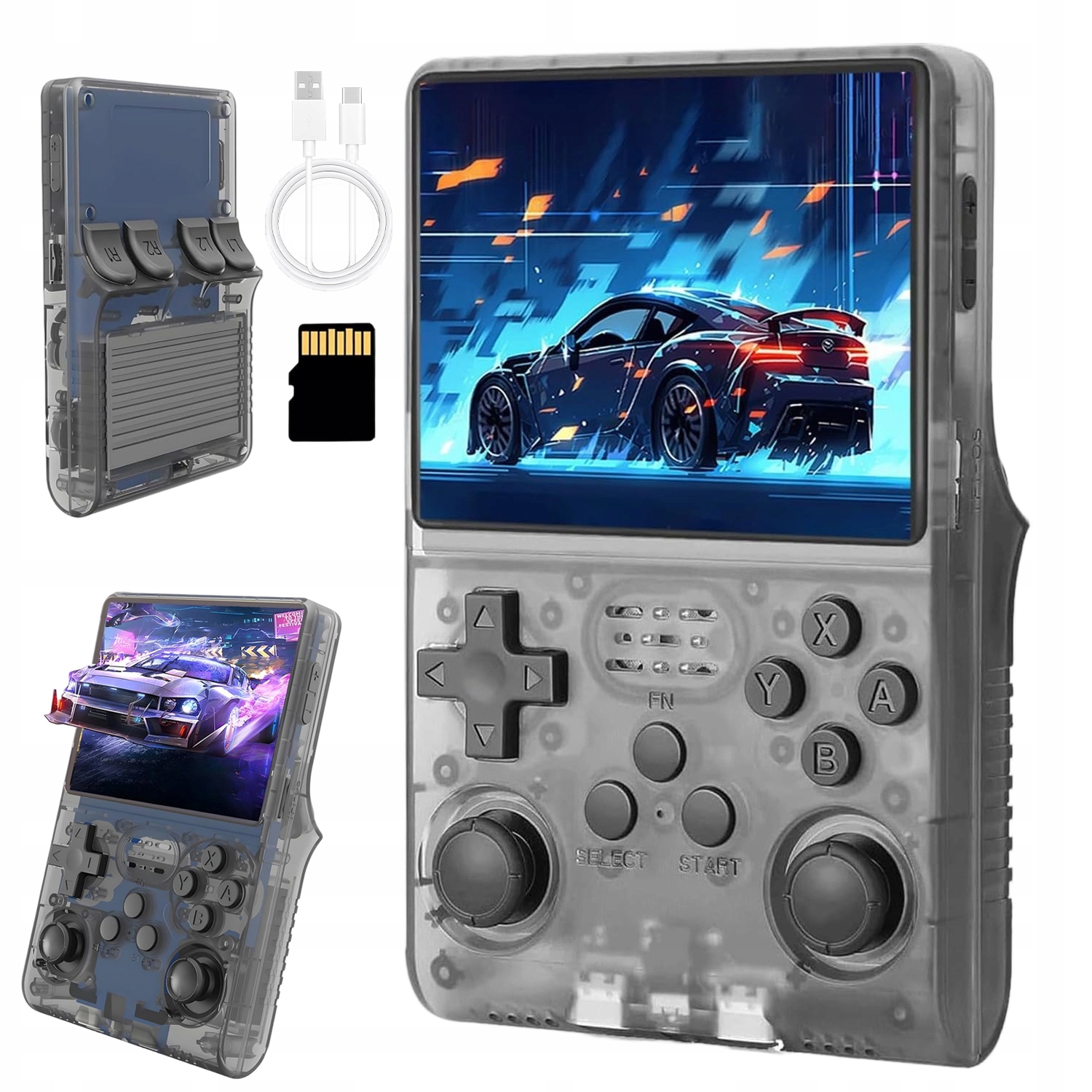 R40S Pro Przenośna Konsola Do Gier Retro 256G 30000+GRY 640*480 Czarny