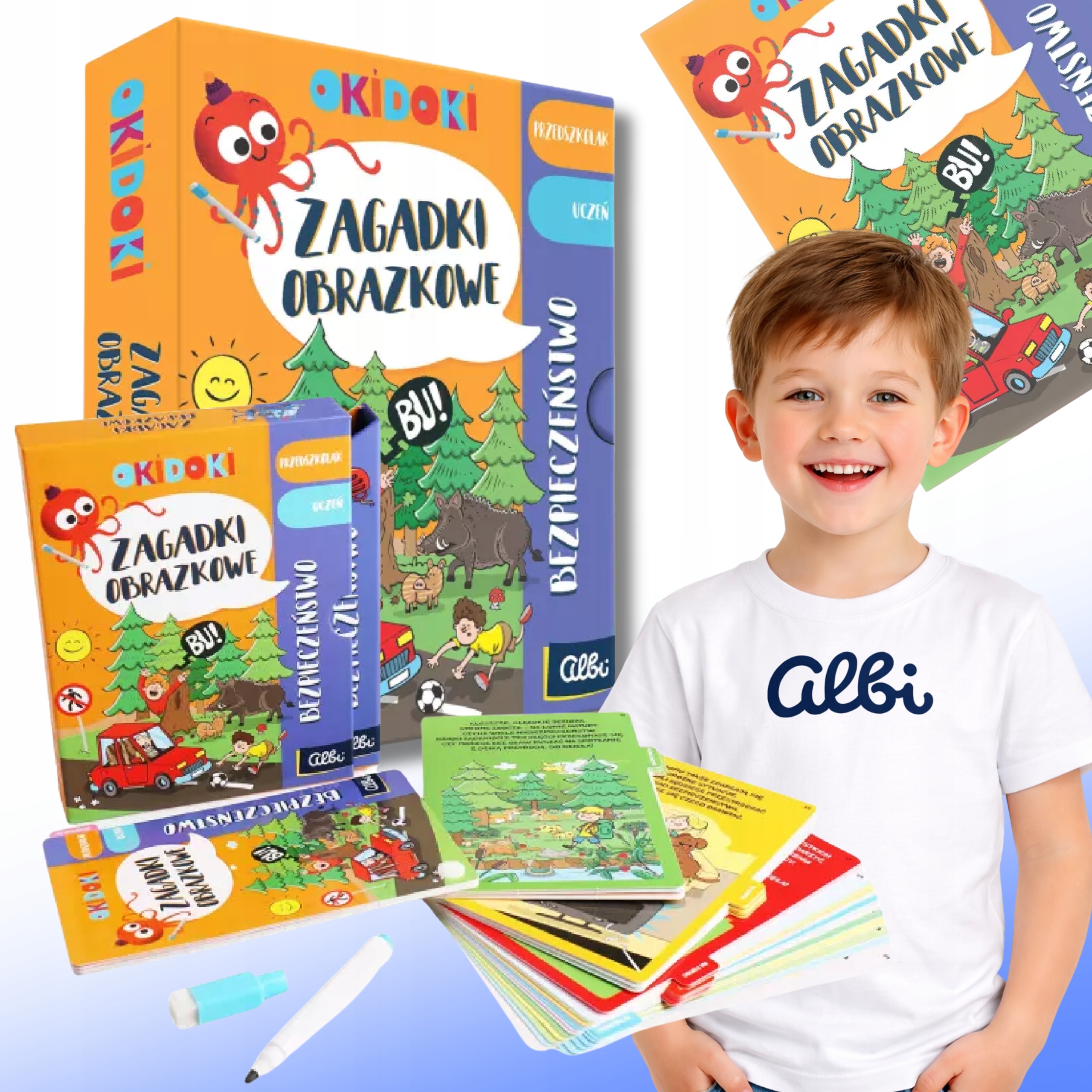 Zagadki Obrazkowe Bezpieczeństwo Okidoki Albi Edukacyjne Karty Dzieci 5+