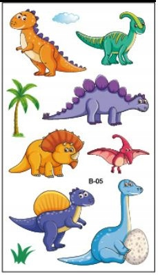 

Tatuaże zmywalne tymczasowe dinozaury dla dzieci