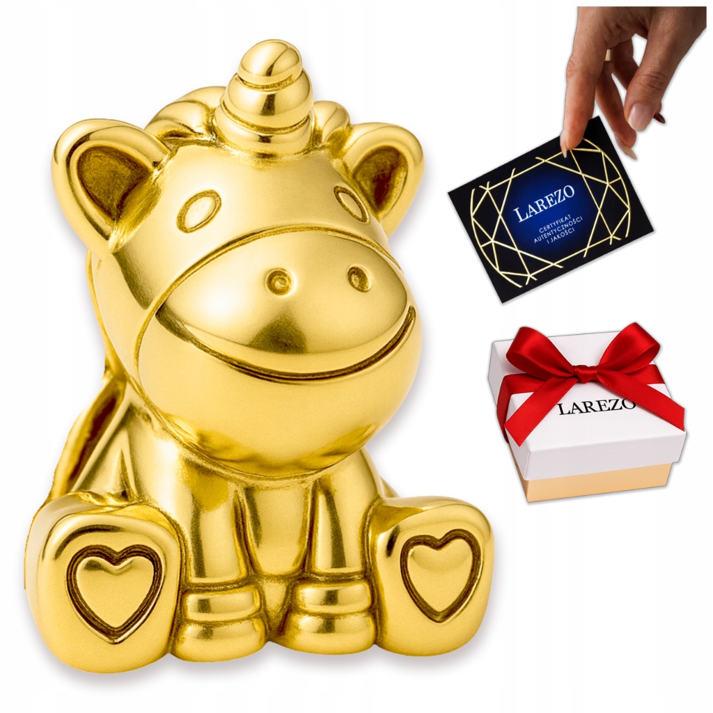 Charms zlatý jednorožec stříbro 925 přívěsek