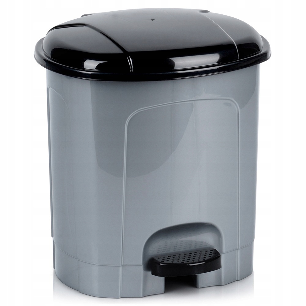 Odpadkový Koš S Pedálem Plastový Šedý Odpadkový Koš Do Koupelny Kanceláře 5,5 L
