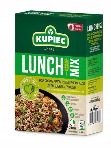Levně 6 x Kupiec Lunch Mix pohanková kaše, pupečník, čočka, (karton) 4x100 g
