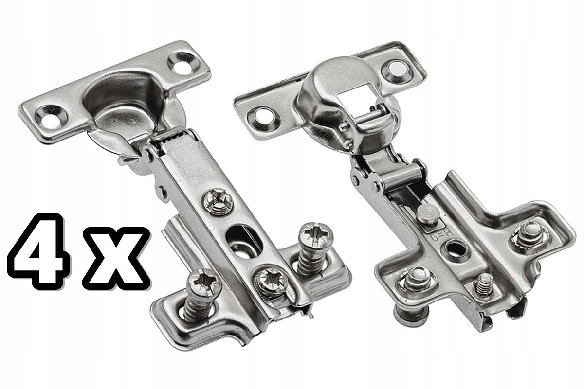 

4 x Zawias Meblowy Mini Nawierzchniowy Prosty FI26