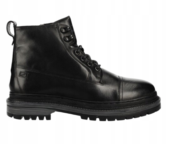 Pepe Jeans Černé Kotníkové Boty Z Přírodní Kůže 44 Awk