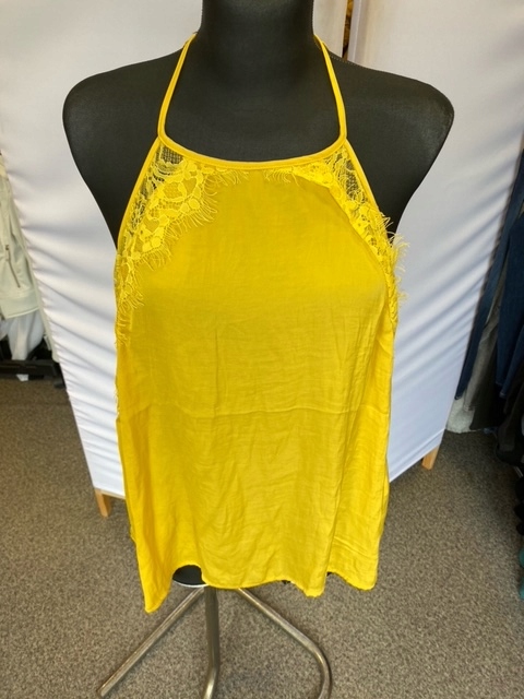 EVEN&ODD CURVY TOP ŻÓŁTY KORONKOWY 50 Marka Even&Odd