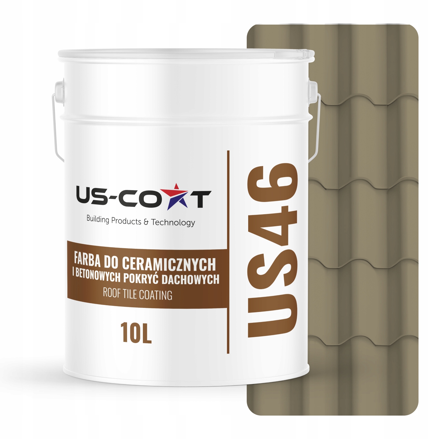 Farba Na Keramické Betónové Strechy Šedá Žltá RAL7034 10L Polomatná