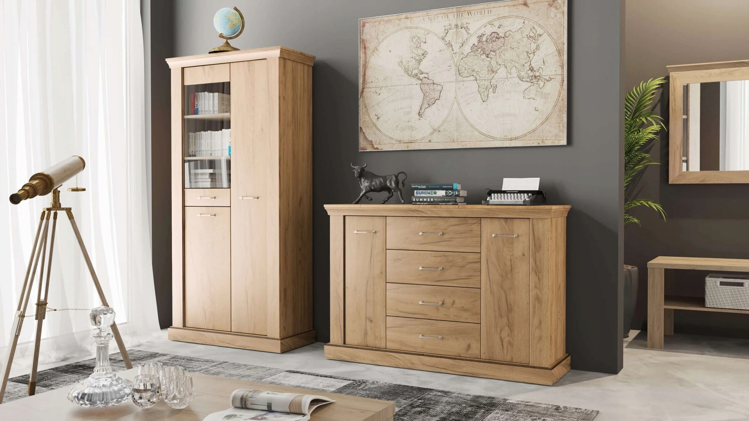 Witryna kredens regał zamknięty szafka ANTICA A10 Kolekcja ANTICA