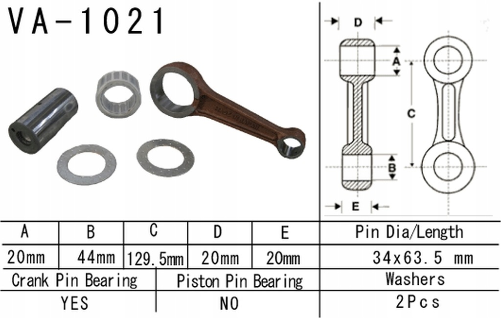 Vesrah Kľukový Hriadeľ Honda TRX500 Fe/fm/tm '05-'11 (fourtrax, Foreman) (VA1021)