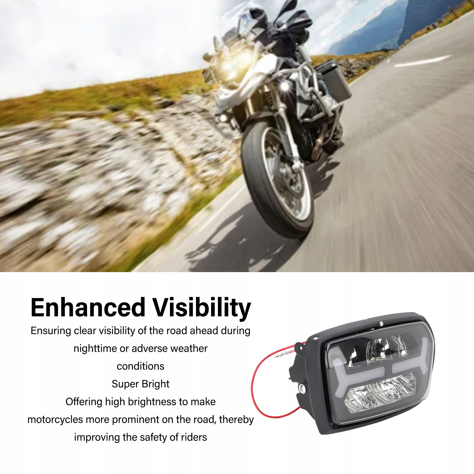 Reflektor motocyklowy DC12V 25W Silne oświetlenie Producent inny