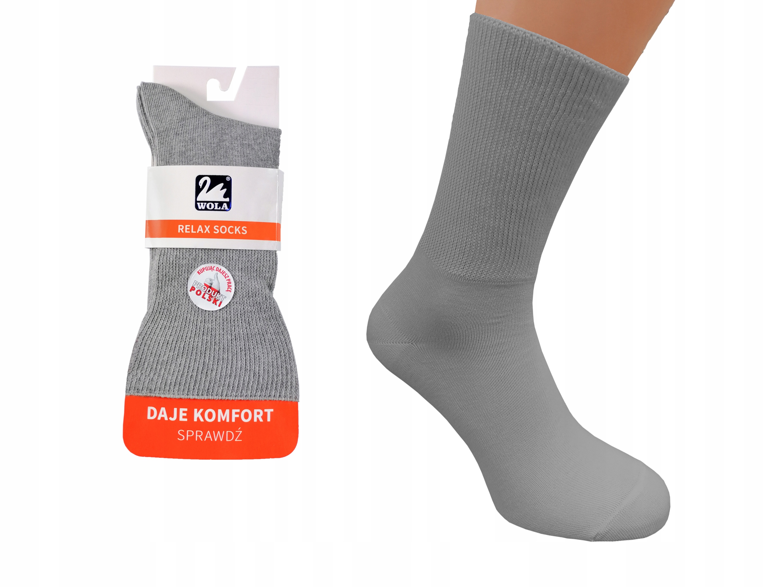 

Skarpetki męskie Relax bawełna Wola ash Q14, 39-41