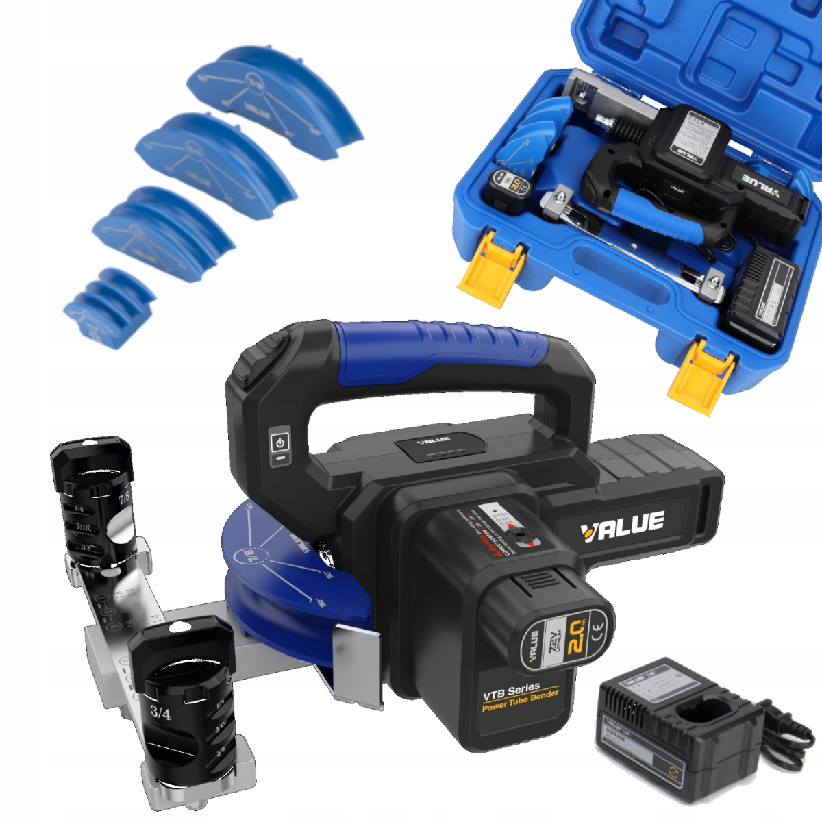 Akumulátorová ohýbačka pre celé rúry 1/4-7/8 Value VTB-22L