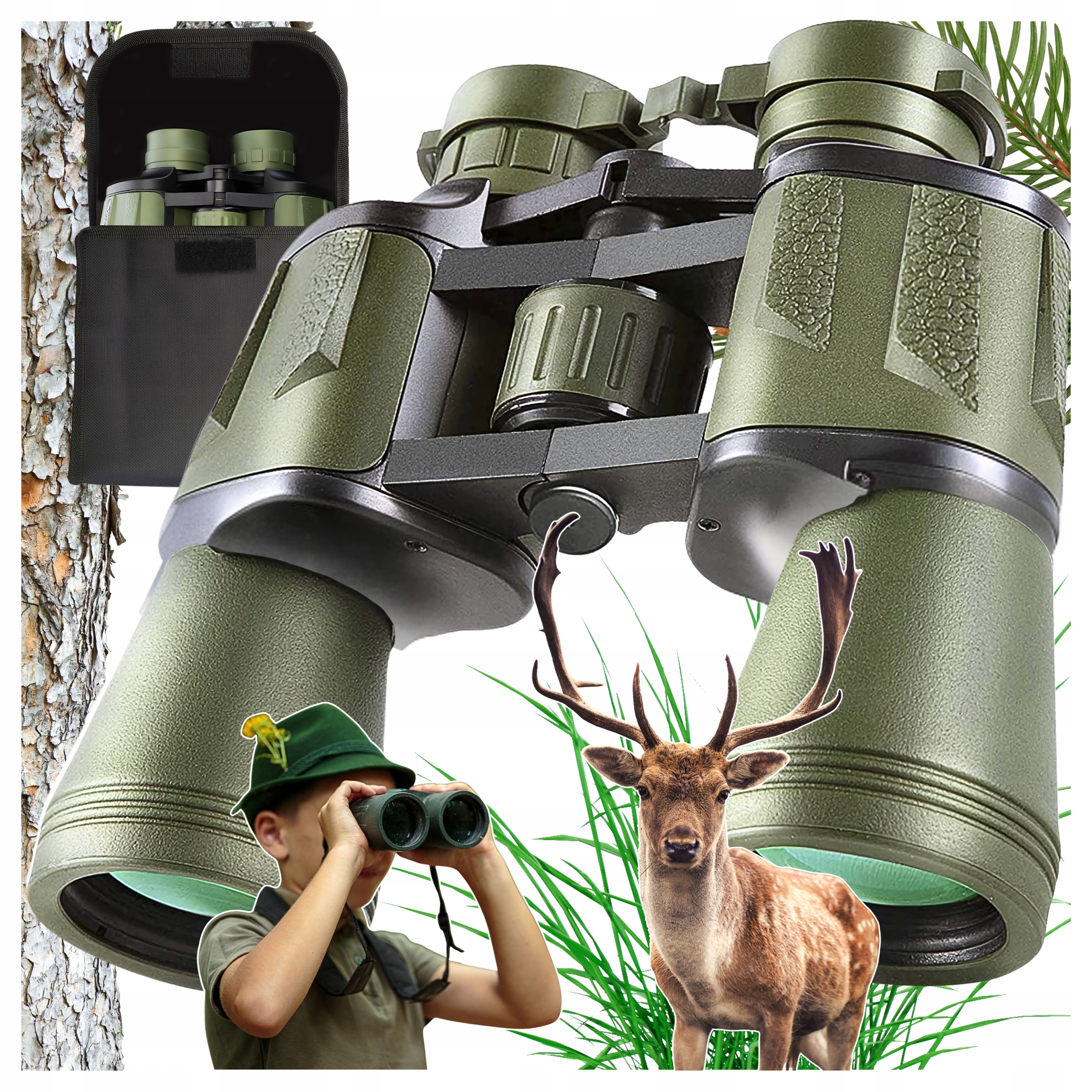 Lornetka wojskowa 20x50 turystyczna BK-7 do polowania wyprawy wodoodporna