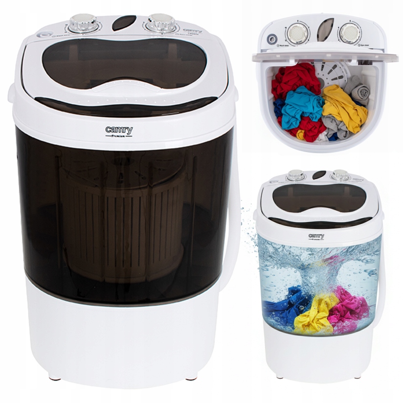 Pralka Wirnikowa Z Wirówką Turystyczna Na Działkę Domowa 3KG Przenośna