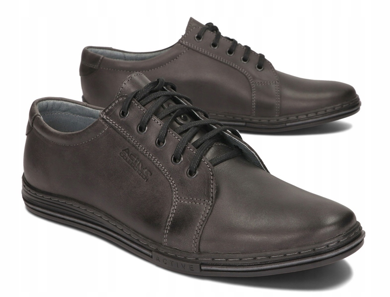 

Buty Męskie Skóra Casual Polbut 320/GR Szary 45