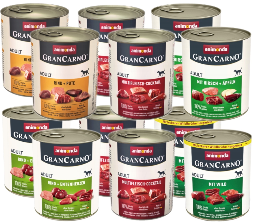 Levně Vlhké Krmivo pro psa Animonda GranCarno Adult mix chutí 12x800 g