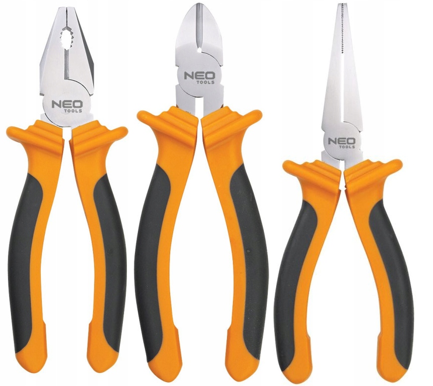 Neo Tools Sada Kleští Kleště 160 MM Kombinačky, Ploché Kleště